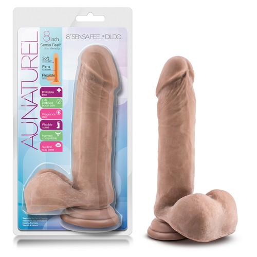 Dildo Posable de Densidad Dual Au Naturel de 8 Pulgadas