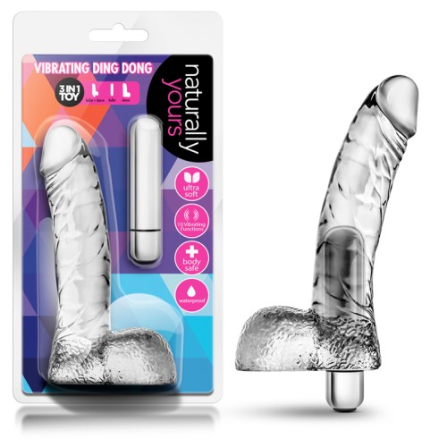 Dildo Vibrante Naturally Yours Transparente 6.5 in.