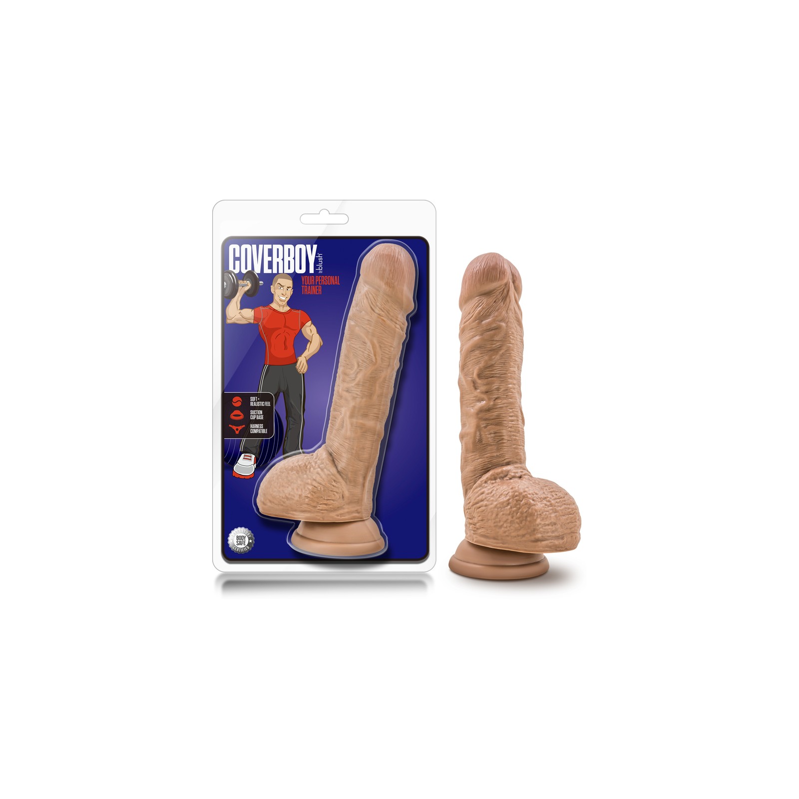 Coverboy Dildo Realista de 9" con Testículos para Placer Máximo