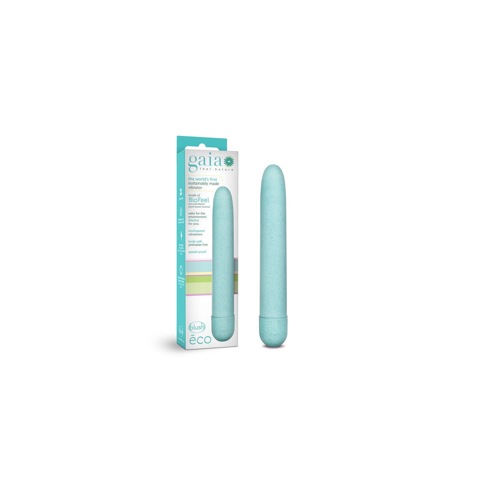 Gaia Eco Slimline Vibrator Aqua