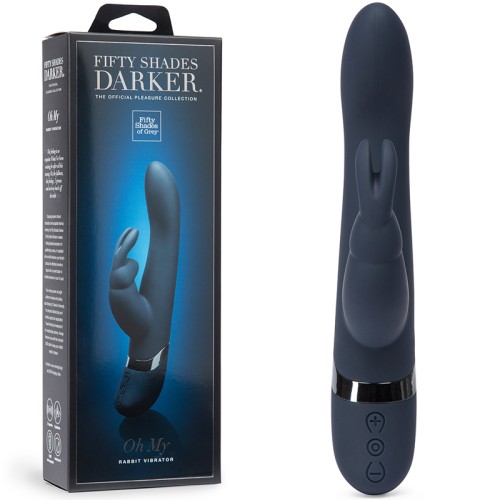 Vibrador de Conejito Recargable Oh My Fifty Shades Darker Azul Pizarra