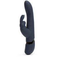 Fifty Shades Darker Oh My Rechargeable Silicone Rabbit Vibrator Slate Blue