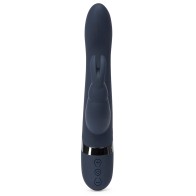 Fifty Shades Darker Oh My Rechargeable Silicone Rabbit Vibrator Slate Blue