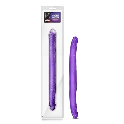 B Yours 16 in. Double Dildo Purple - Double Pleasure