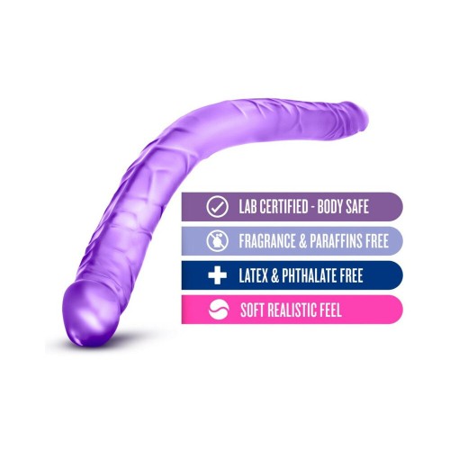 B Yours 16 in. Double Dildo Purple - Double Pleasure