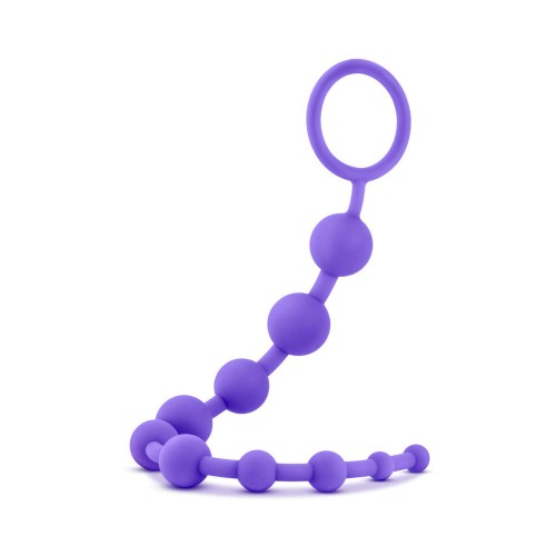 Luxe Silicone 10 Beads for Anal Play Purple - Safe and Smooth