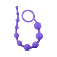 Luxe Silicone 10 Beads for Anal Play Purple - Safe and Smooth