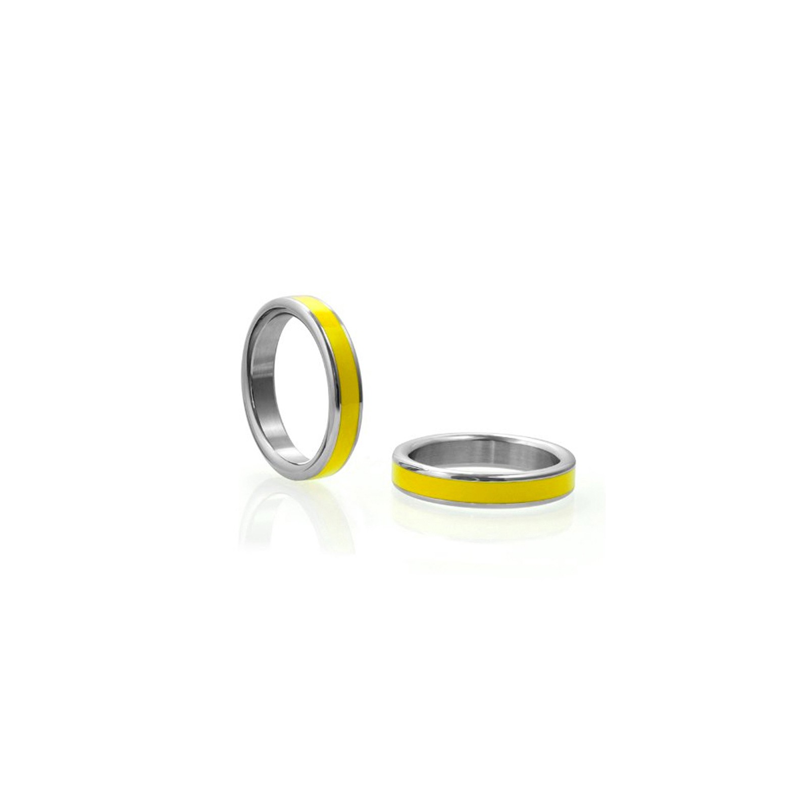 M2M Stainless Steel C-Ring with Yellow Band