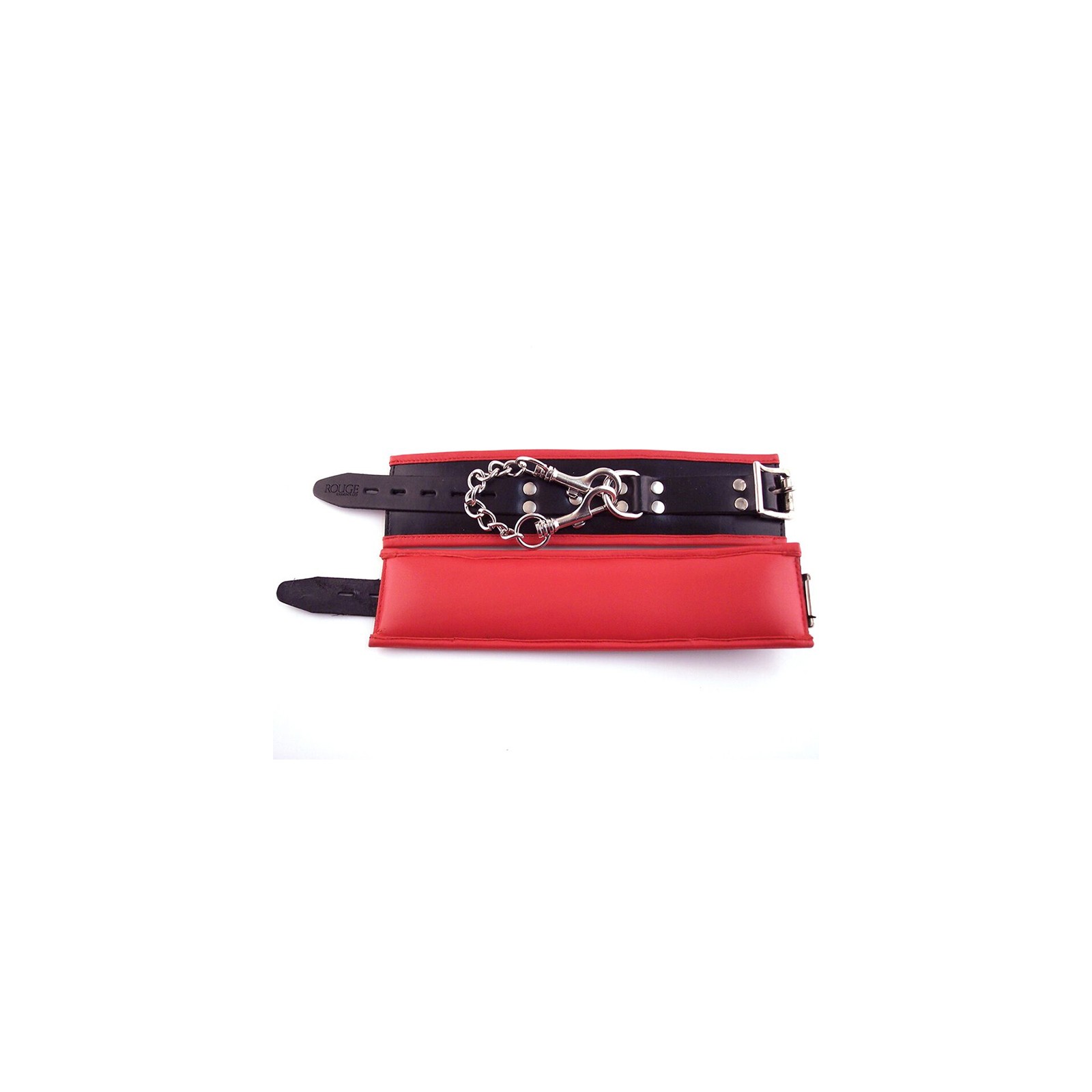 Rouge Padded Wrist Cuffs Black Red