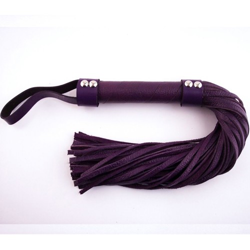 Purple H-Style Leather Flogger for Thrilling Sensations