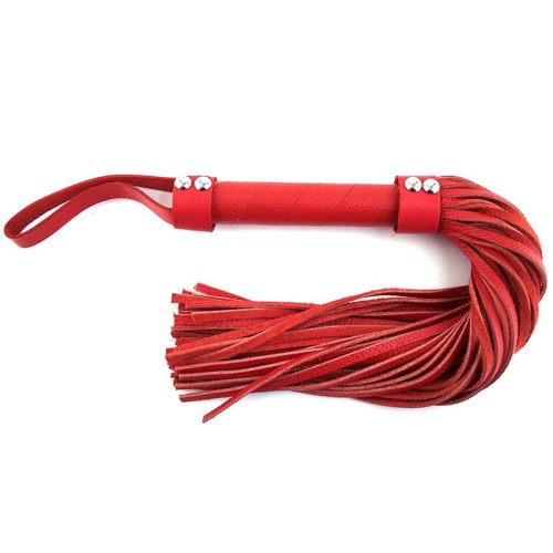 Flogger de Cuero Rouge H-Style Rojo - Placer Sensacional