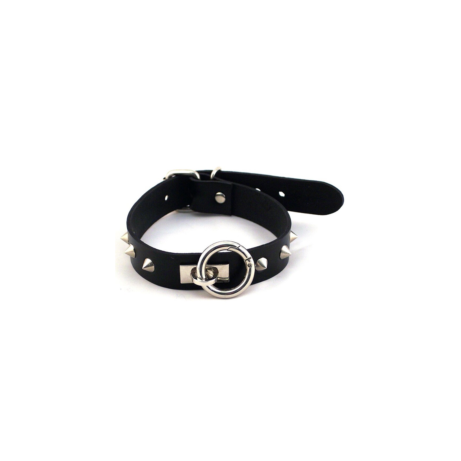 Rouge O-Ring Studded Collar Thinner Black