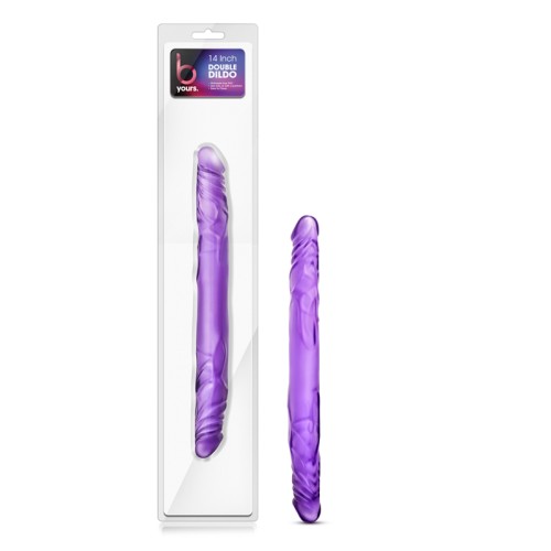 B Yours 14 in. Double Dildo - Purple