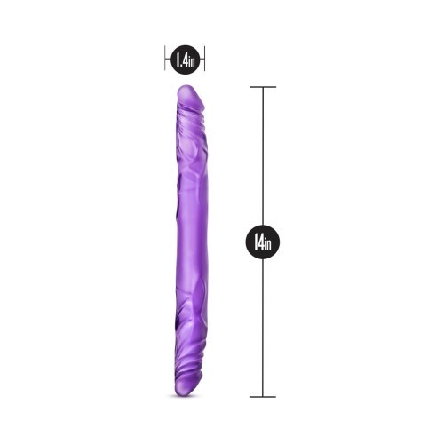 B Yours 14 in. Double Dildo - Purple