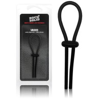 Rock Solid Cilindro de Silicona Negro con Doble Cierre Ajustable Lasso/Bolo