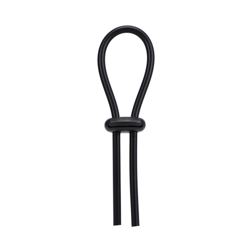 Rock Solid Black Silicone Double Lock Adjustable Lasso/Bolo