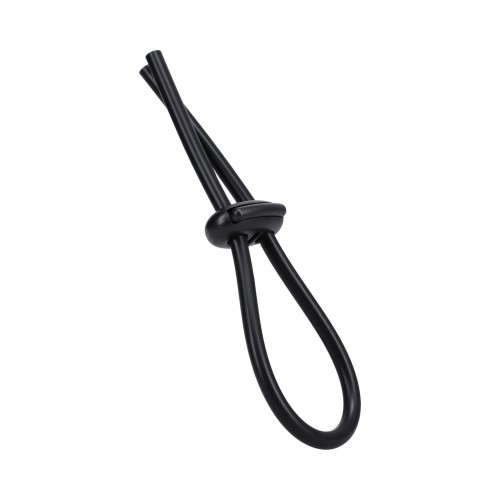 Rock Solid Black Silicone Double Lock Adjustable Lasso/Bolo