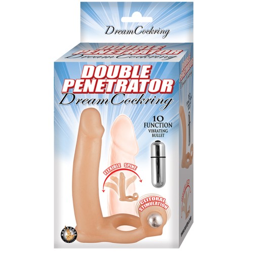 Double Penetrator Dream Cockring - Vibrating Pleasure