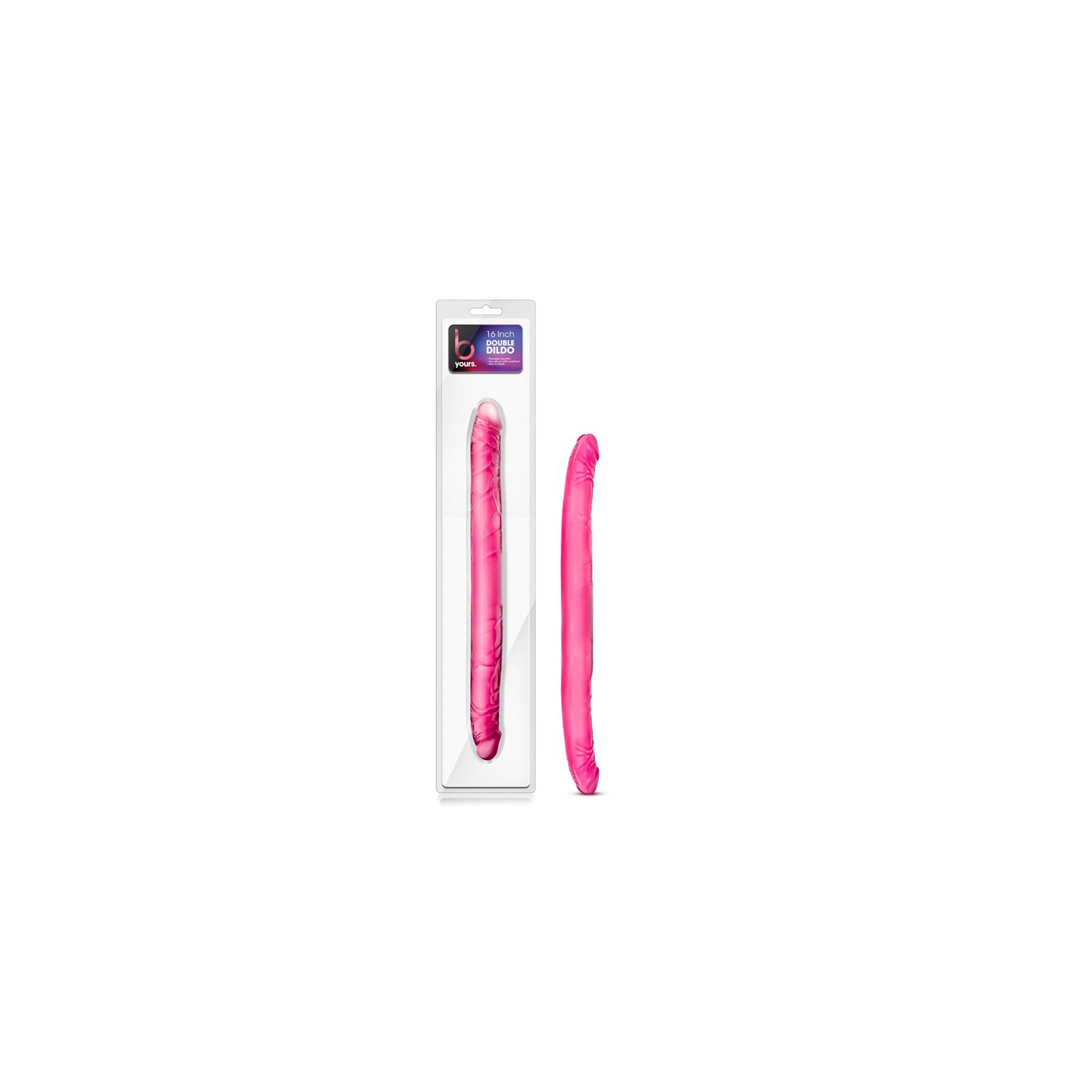 Dildo Doble B Yours de 16 Pulgadas Rosa para Parejas