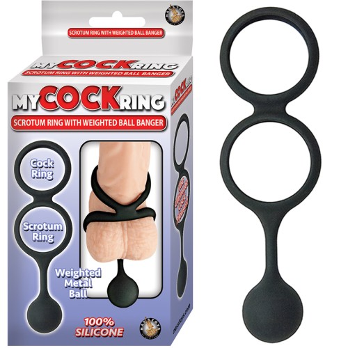 My Cock Ring Scrotum Ring with Weighted Ball