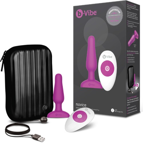 b-Vibe Novice Rechargeable Anal Plug Fuchsia