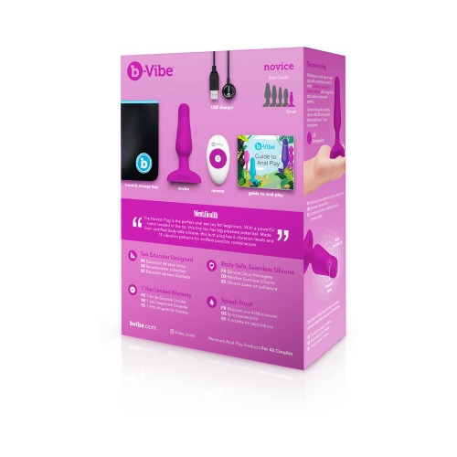 b-Vibe Novice Rechargeable Anal Plug Fuchsia