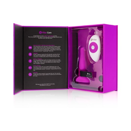 b-Vibe Novice Rechargeable Anal Plug Fuchsia