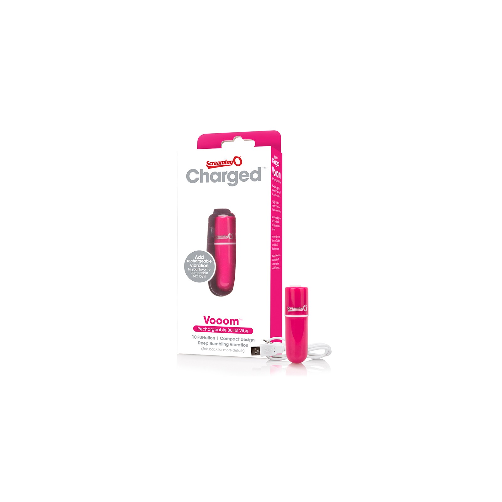 Screaming O Charged Vooom Bullet Vibe Pink - Powerful Pleasure