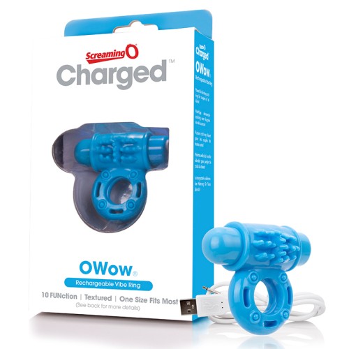 Anillo Vibrador Screaming O Charged OWow - Azul