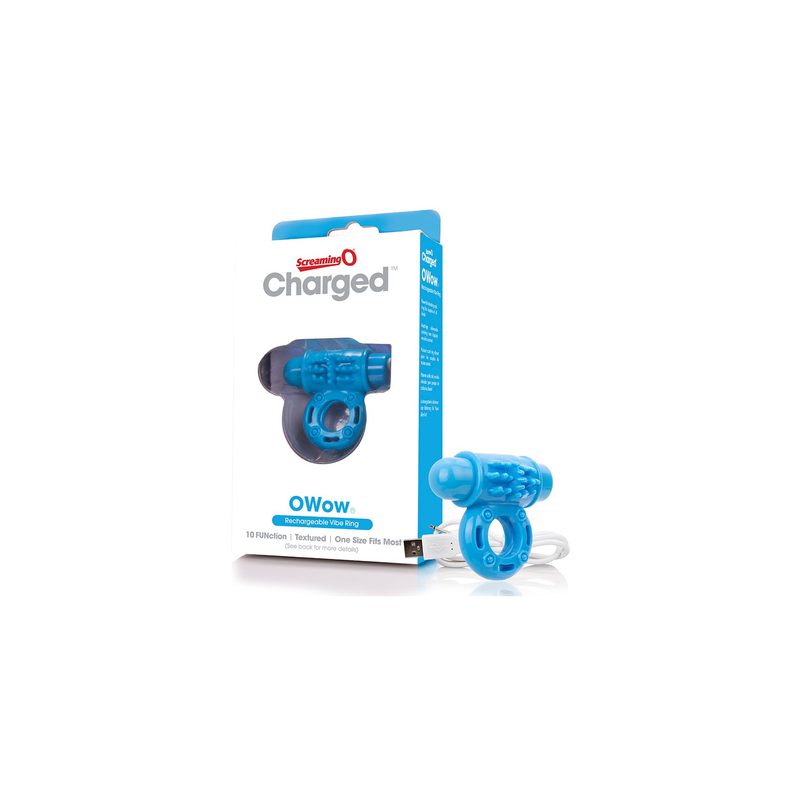 Charged OWow Vooom Vibrating Cock Ring Blue