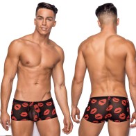 Male Power Mini Pantalones Cortos Transparentes con Labios Rojos