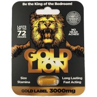 Pastilla para Aumento Masculino Gold Lion para Resistencia y Tamaño