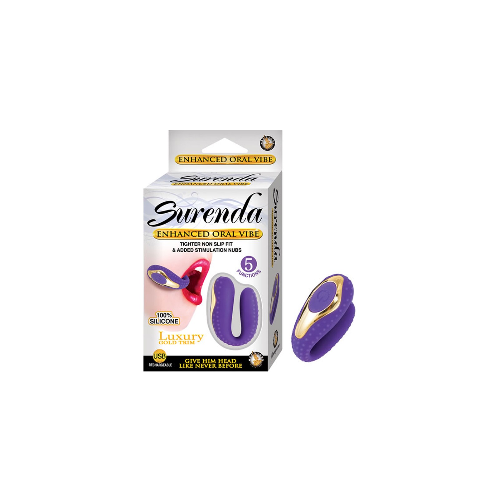 Vibrador Oral Surenda Mejorado Recargable por USB con 5 Funciones