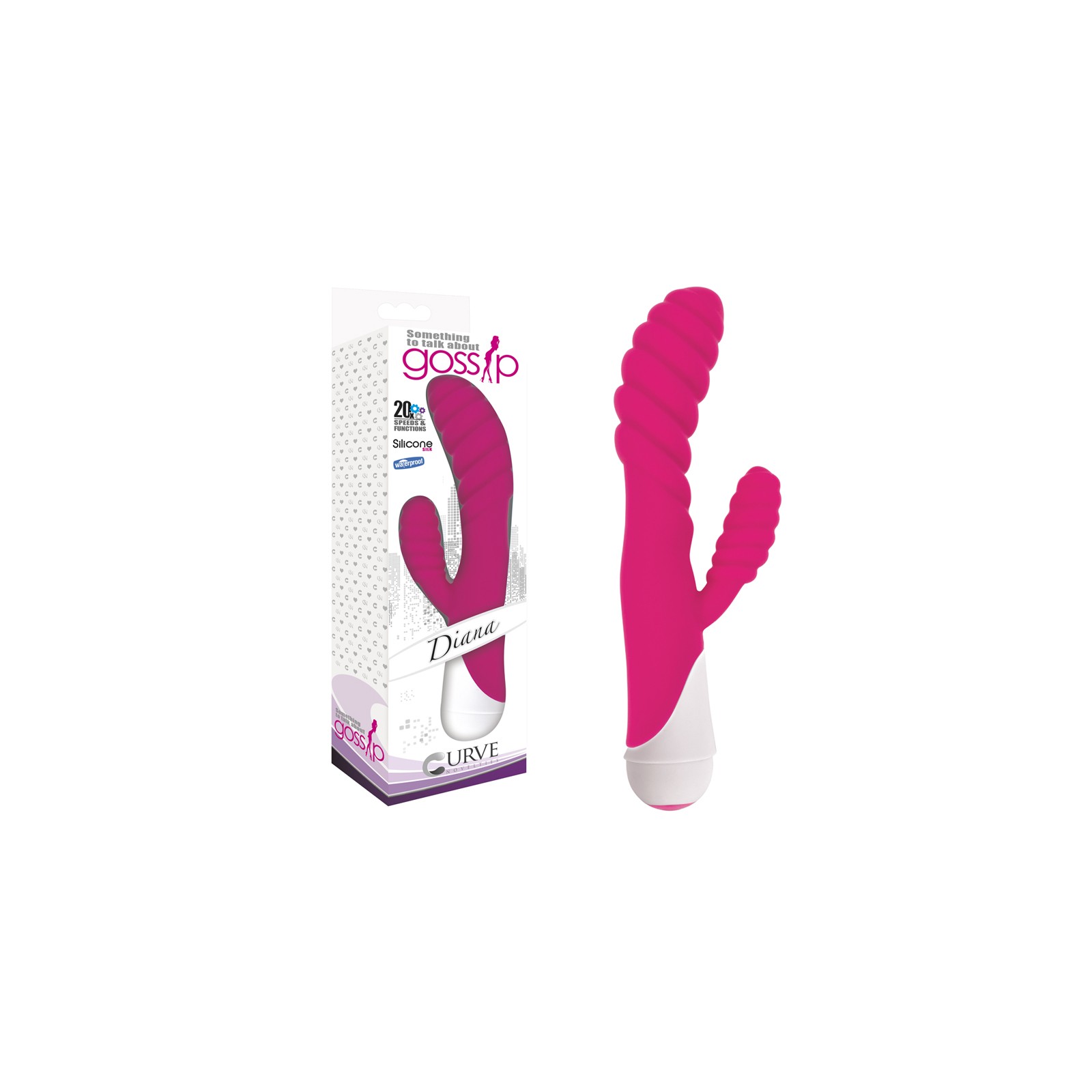 Curve Toys Gossip Diana Waterproof Vibrator - Dual Stimulation