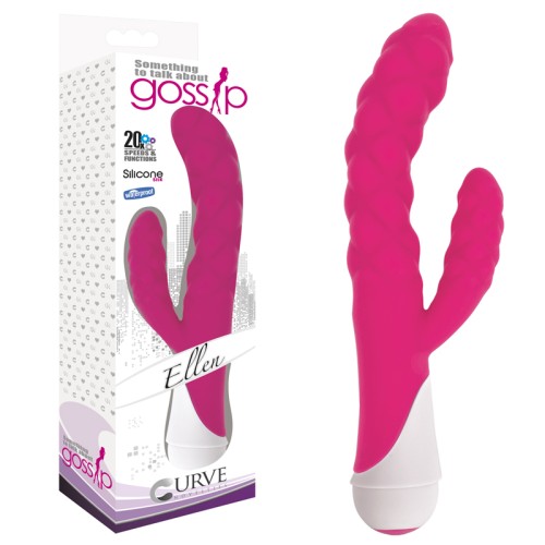 Curve Toys Gossip Ellen Waterproof Silicone Vibrator Magenta for Dynamic Pleasure