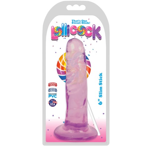 Curve Toys Lollicock Slim Stick 6in Dildo with Suction Cup