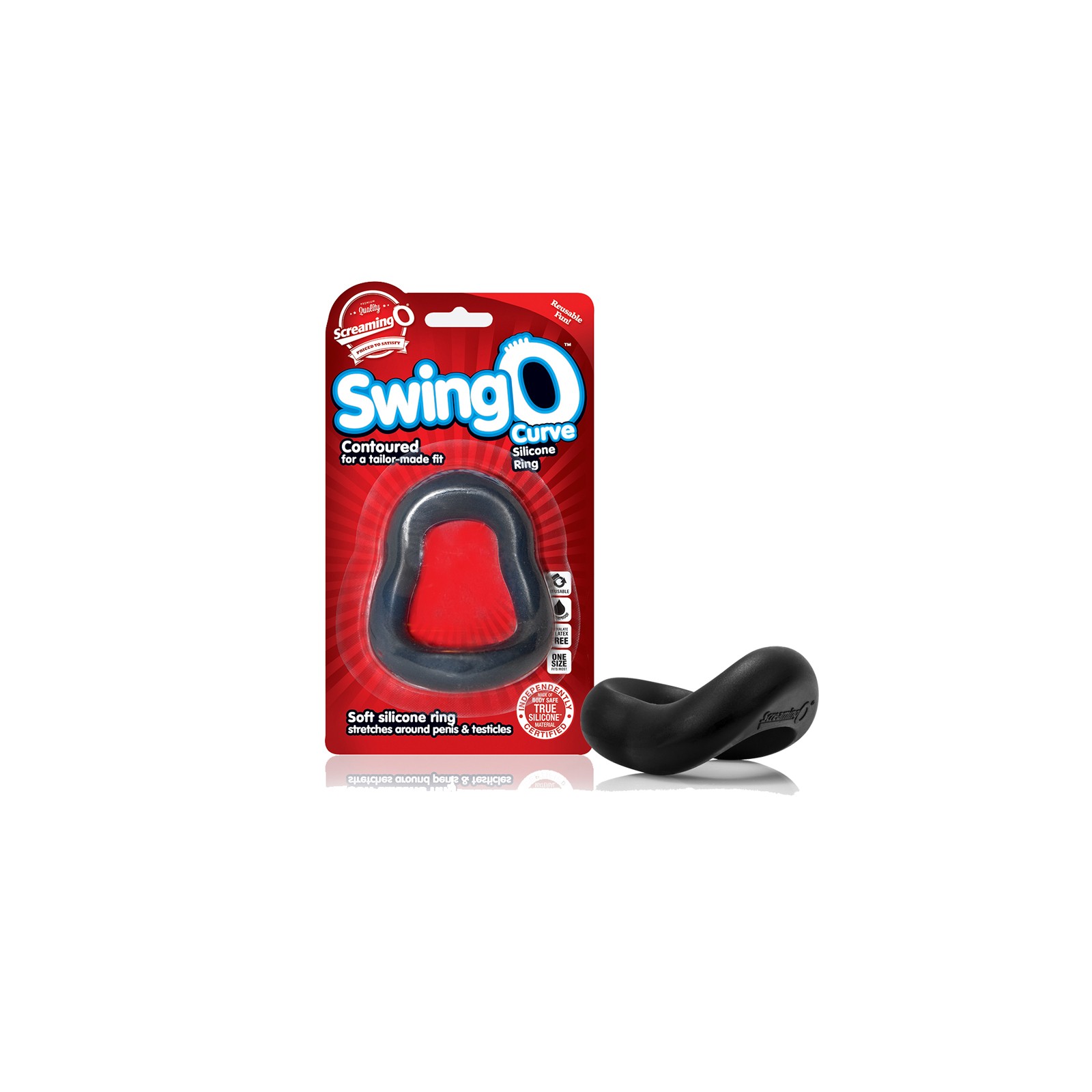 Anillo de Placer Screaming O SwingO Curve Negro