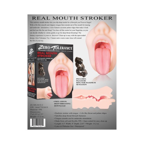 Zero Tolerance Real Mouth Stroker with DVD