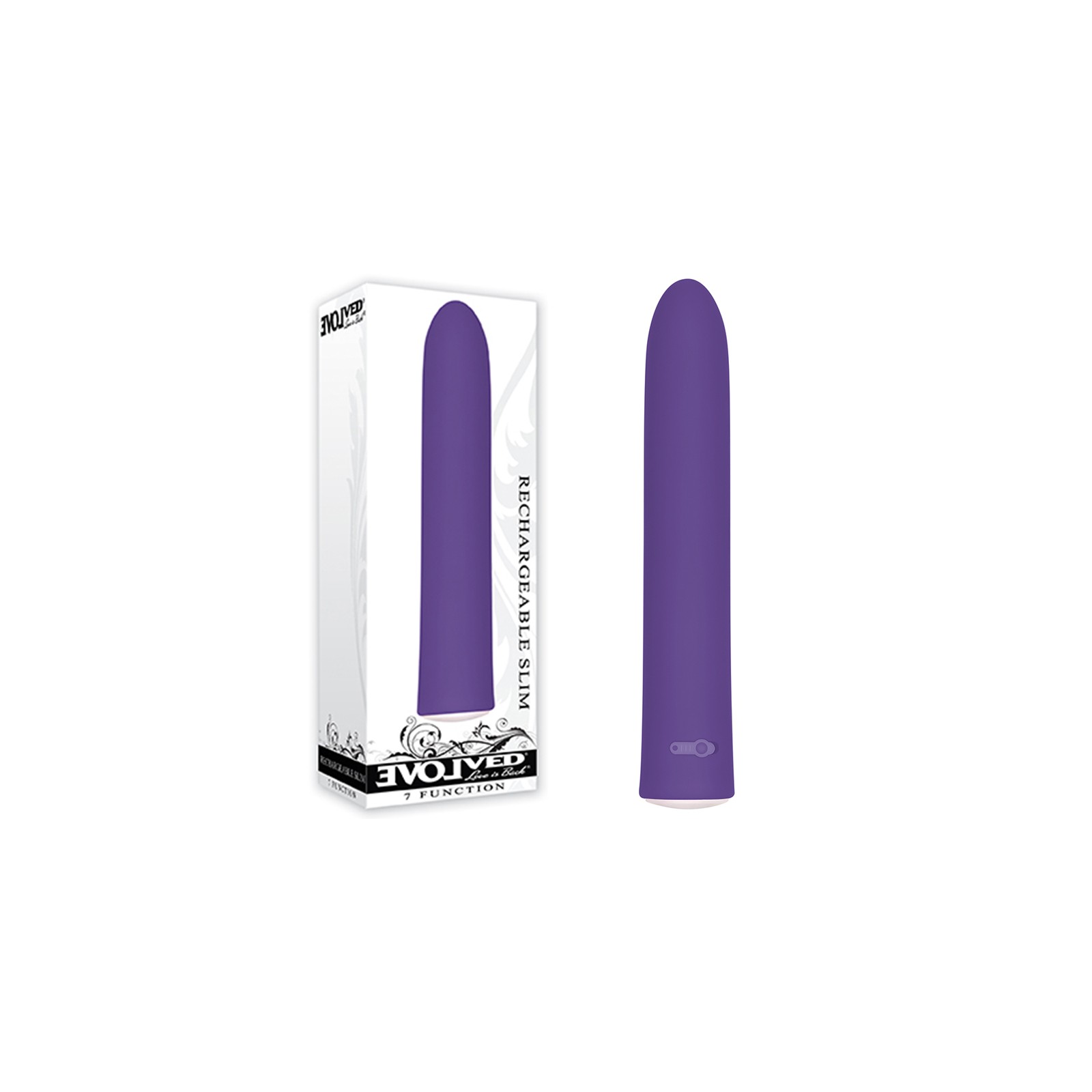 Evolved Rechargeable Slimline Vibrator Purple