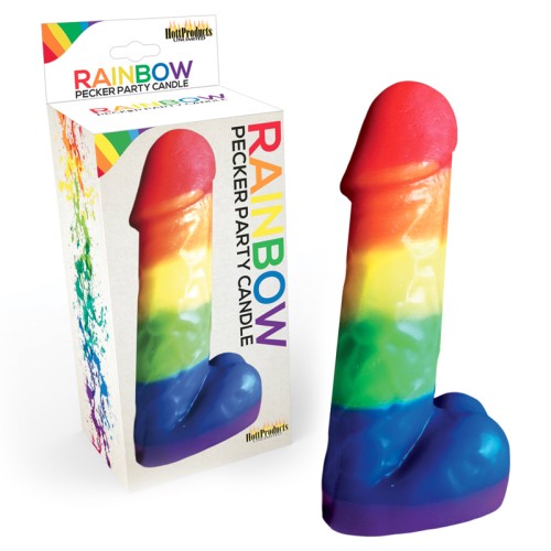 Rainbow Pecker Candle | Fun Party Accessory