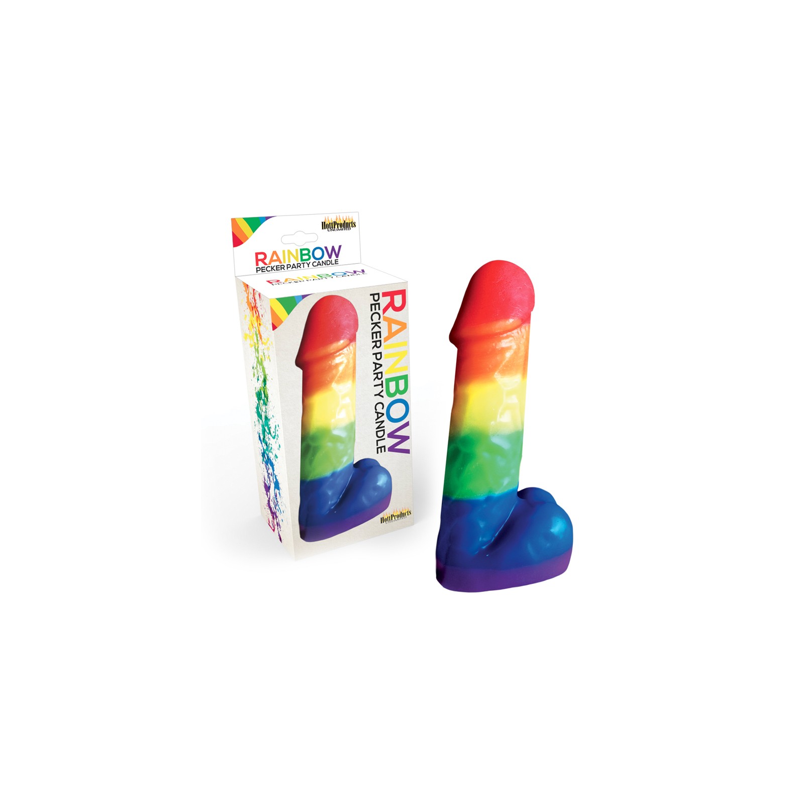 Rainbow Pecker Candle | Fun Party Accessory