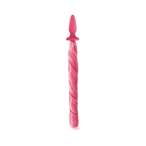 Plug Anal Unicorn Tails Rosa Pastel para Juego Divertido