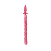 Plug Anal Unicorn Tails Rosa Pastel para Juego Divertido