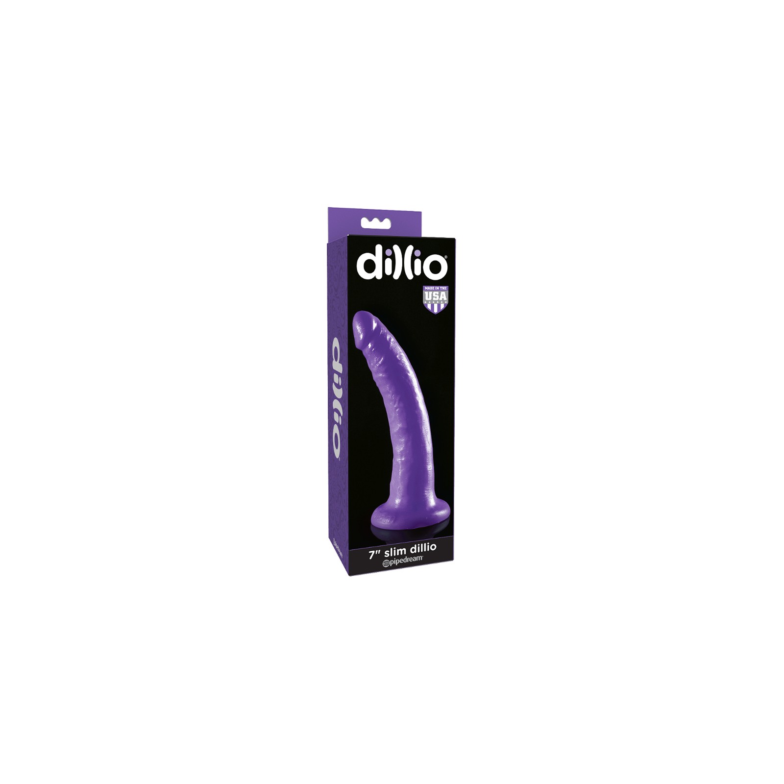 Pipedream Dillio 7 in. Slim Realistic Dildo With Suction Cup Purple