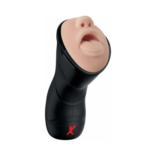 PDX Elite Deep Throat Vibrator Stroker Beige/Black