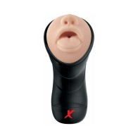 PDX Elite Deep Throat Vibrator Stroker Beige/Black