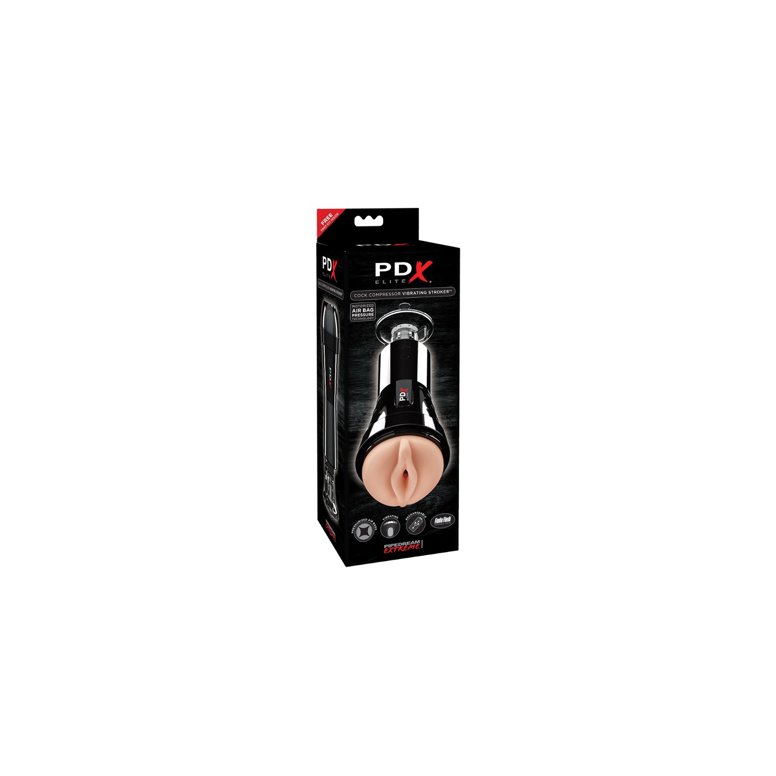 PDX Elite Cock Compressor Vibrating Stroker - Intense Pleasure