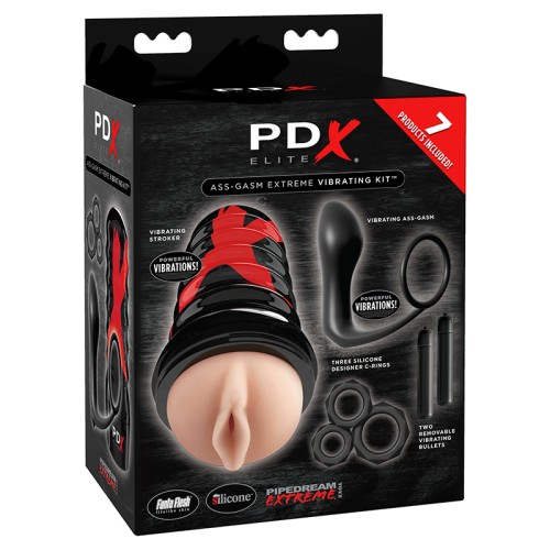 Kit Extremo PDX Elite Ass-Gasm de 7 Piezas - Conjunto de Placer Definitivo