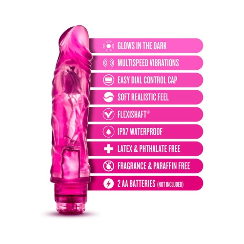 Glow Dicks The Drop Realistic Vibrating Dildo Pink