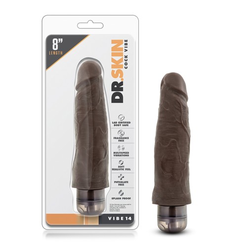 Dr. Skin Vibe 14 Vibrating Dildo with Realistic Features